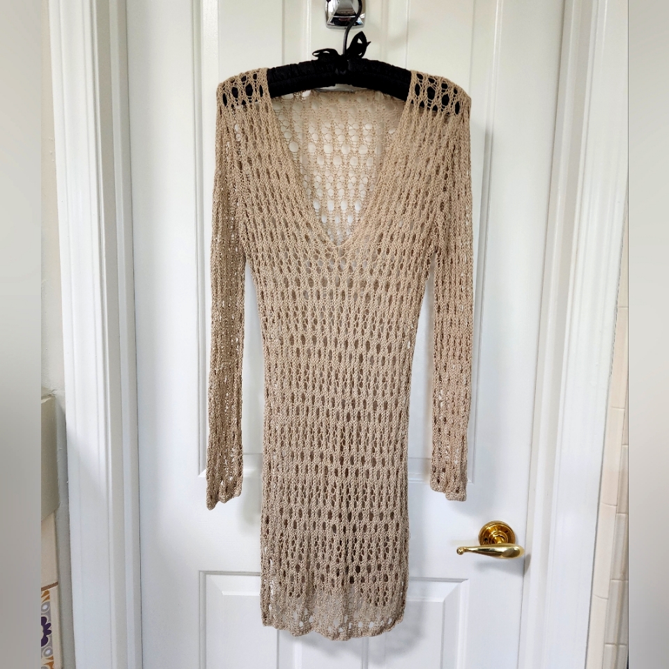 Anthropologie Velvet Crochet Sweater - Sz S